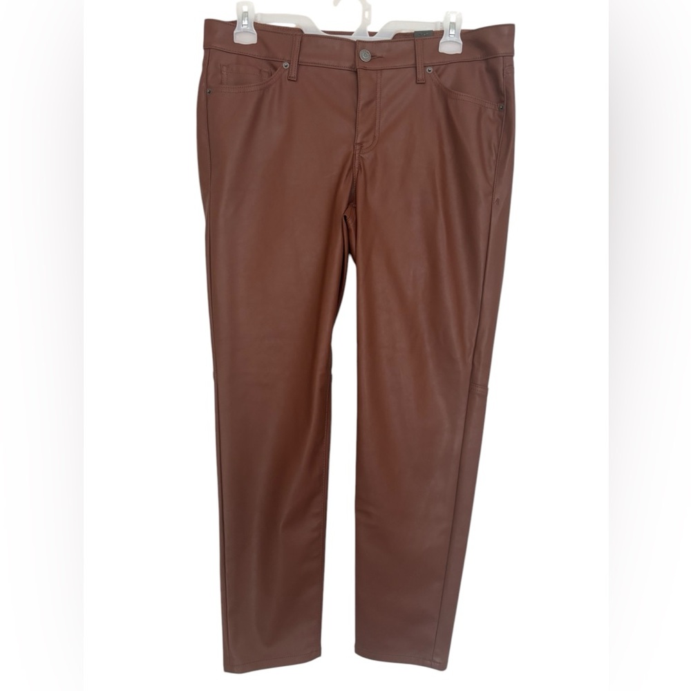 Torrid Skinny jean in faux leather, with a slim leg mid rise pant